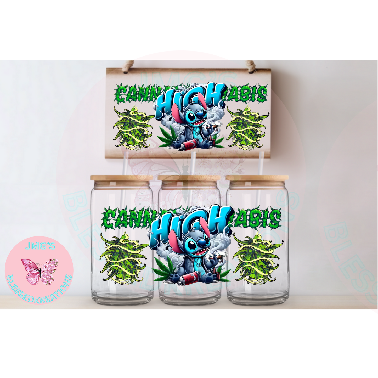 High Blue Alien UVDTF Wrap 16oz