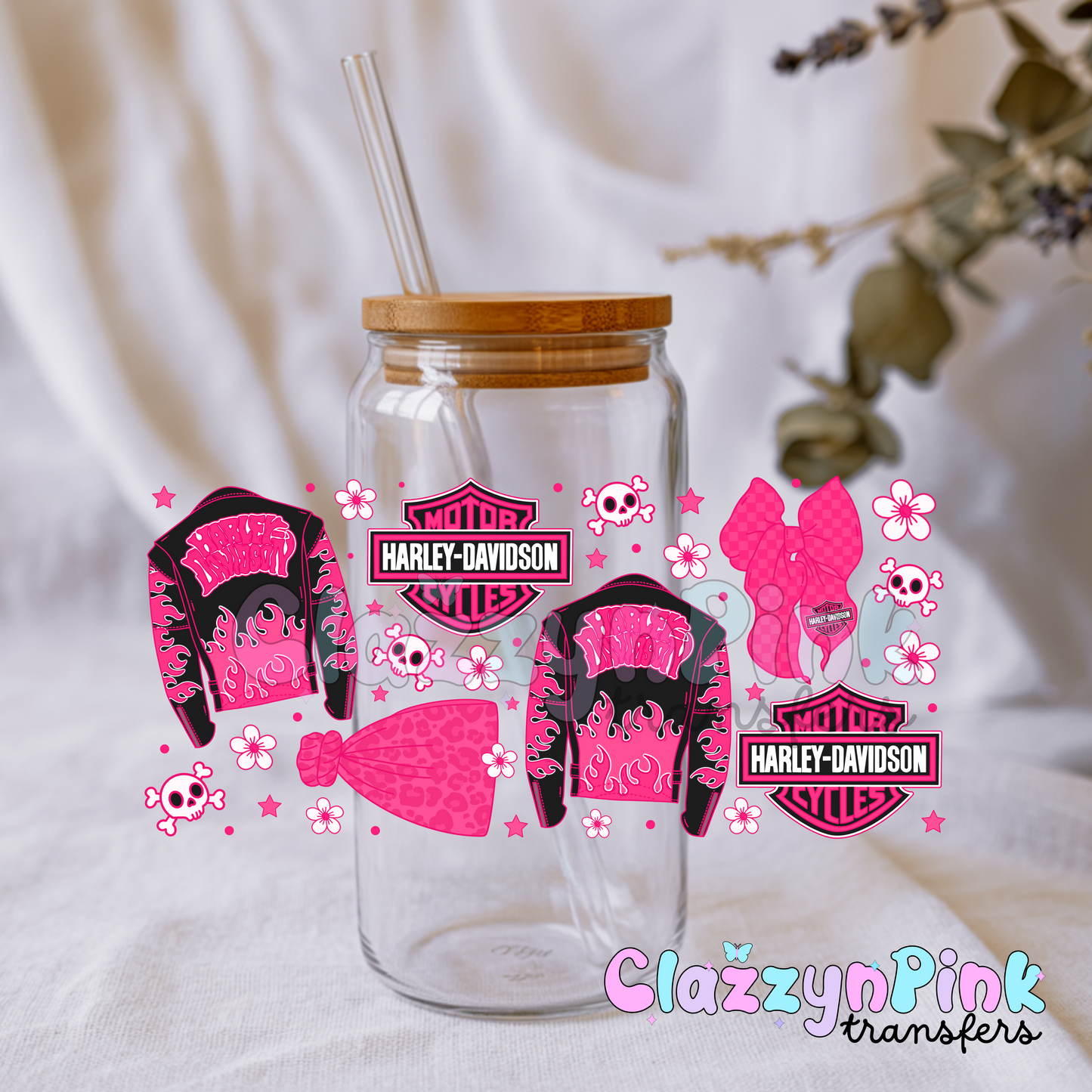 Hot Pink Motorcycle 16oz