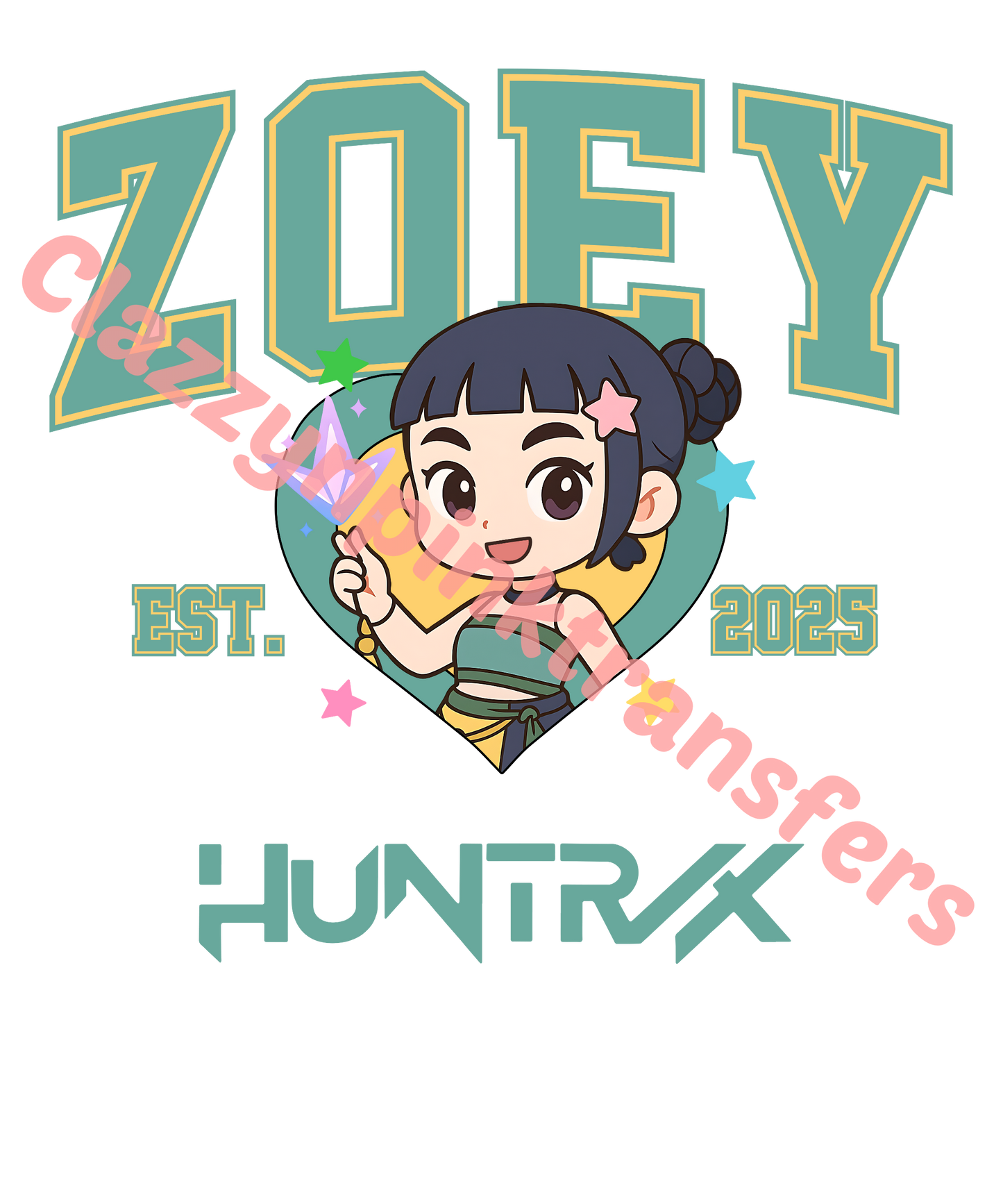 Demon Hunters Zoey DTF Transfer