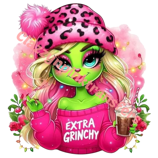 Pink Extra Grinchy DTF Transfer