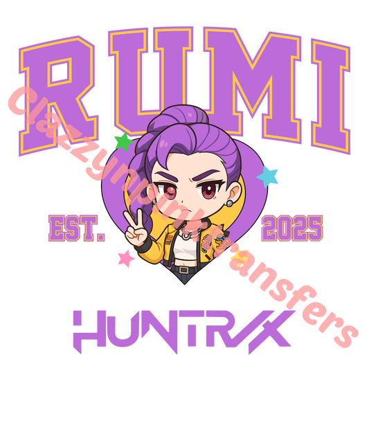 Demon Hunters Rumi DTF Transfer