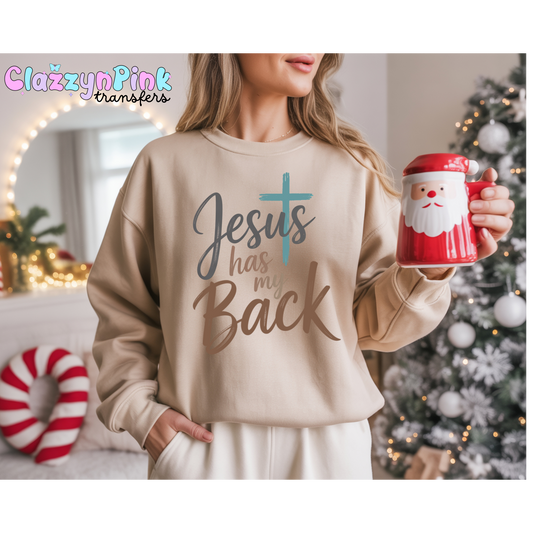 Jesus has my back DTF Transfer DTF Transfer