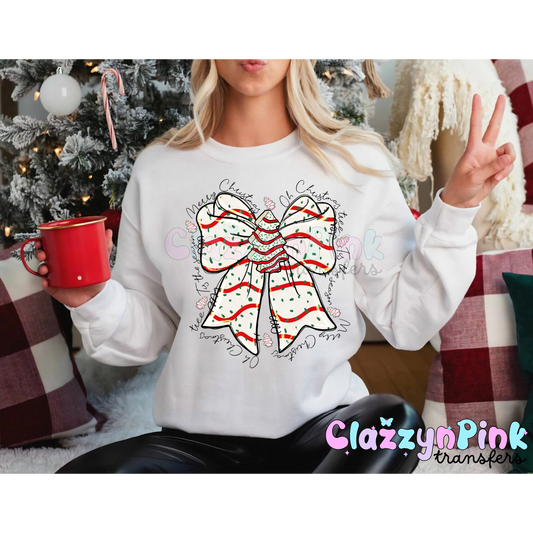 XMAS DEB BOW DTF TRANSFER