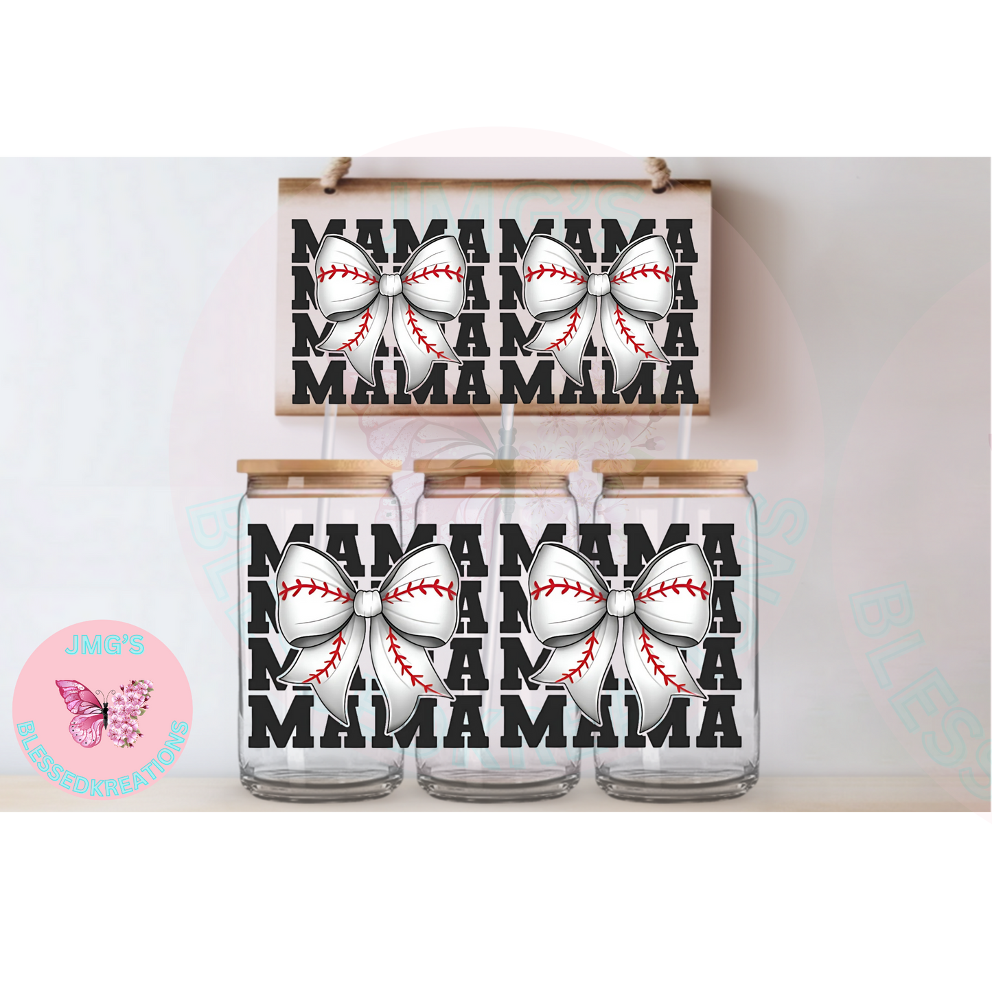 Mama White Bow UVDTF Wrap 16oz