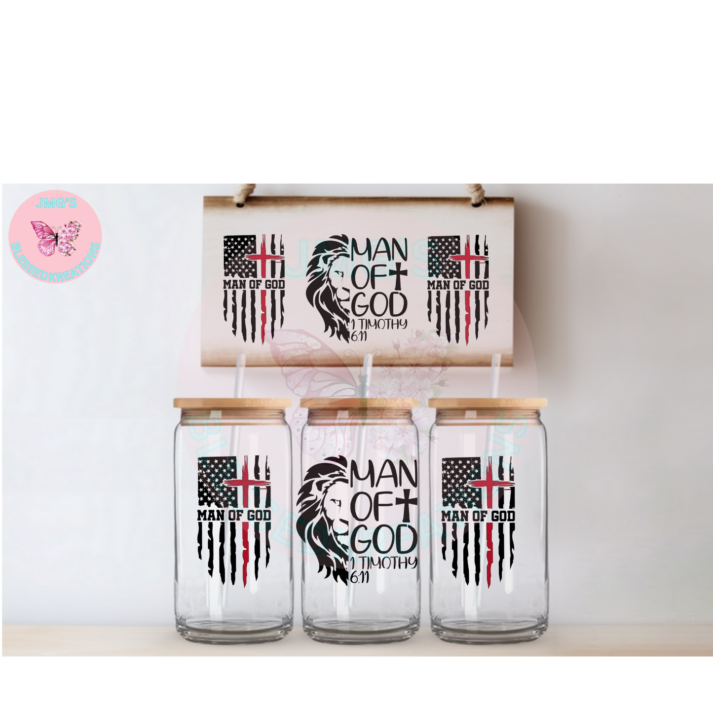 Man Of God 16oz UVDTF Wrap