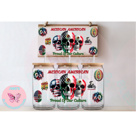 Mexican American Proud of our Culture UVDTF Wrap16oz