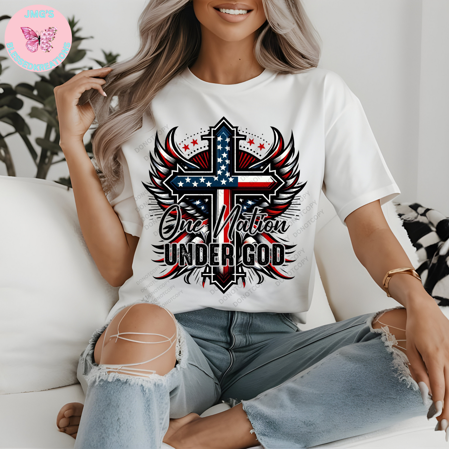 One Nation Under God (DTF Transfer)