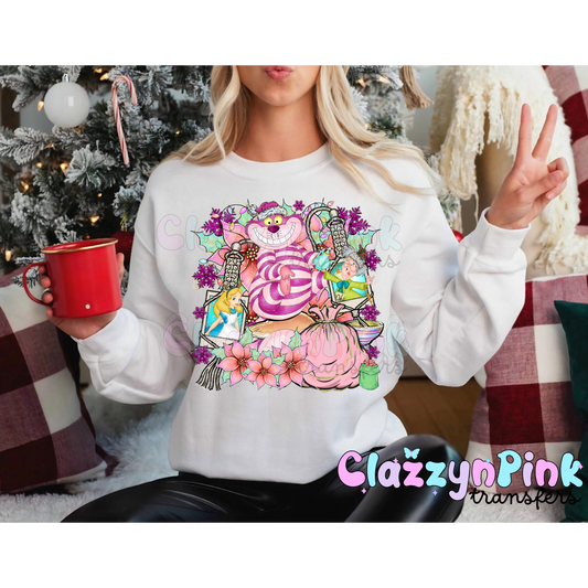 Pink Cat n Alice (DTF)