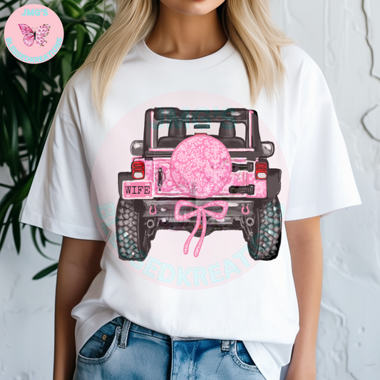 Pink Wife Jeep DTF Transfer