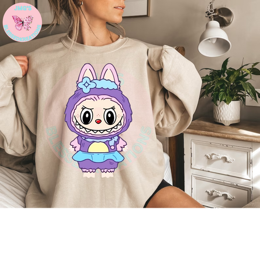 Purple Bubu DTF Transfer