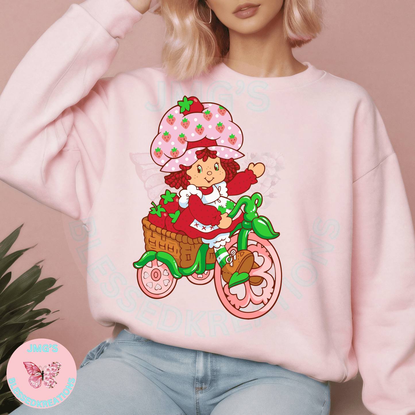 Strawberry on Bike (DTF) Transfer
