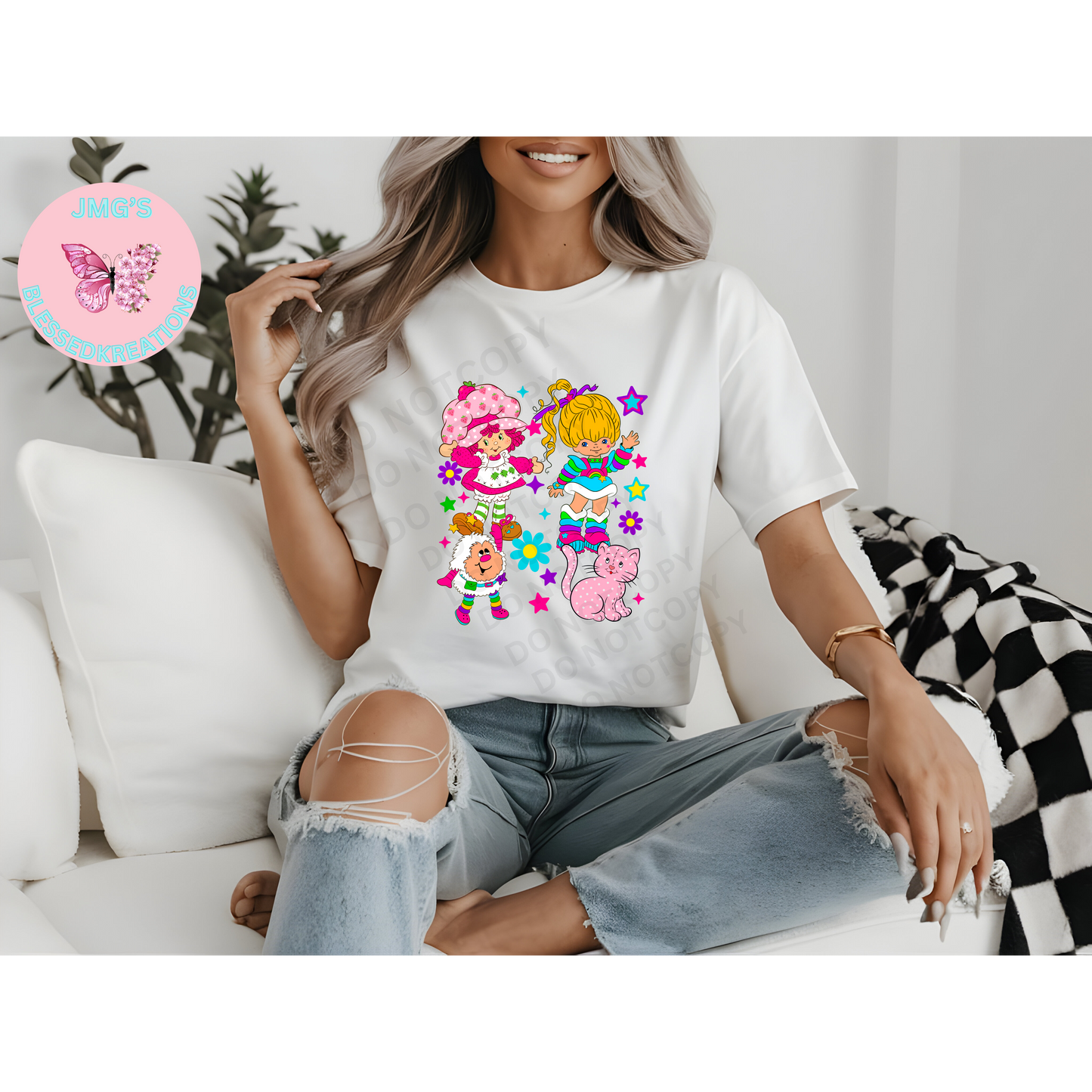 Strawberry & Rainbow DTF Transfer