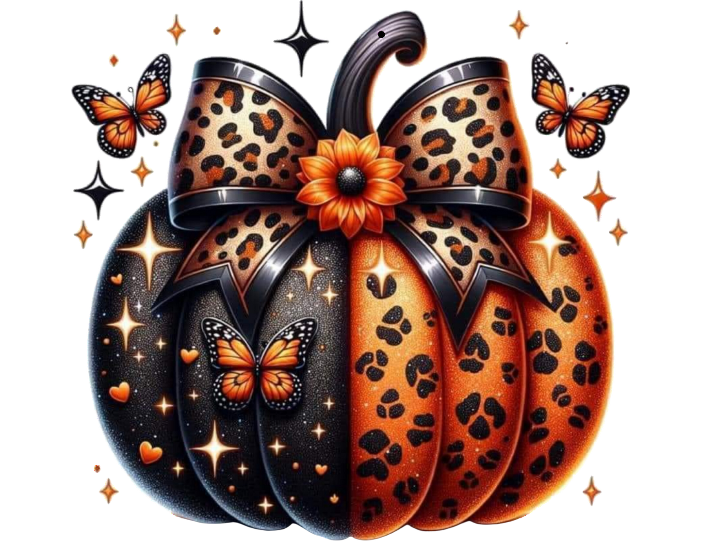 ORANGE N BLACK LEOPARD PUMPKIN