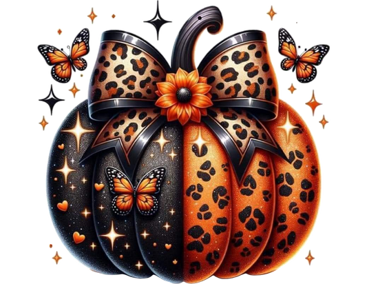 ORANGE N BLACK LEOPARD PUMPKIN