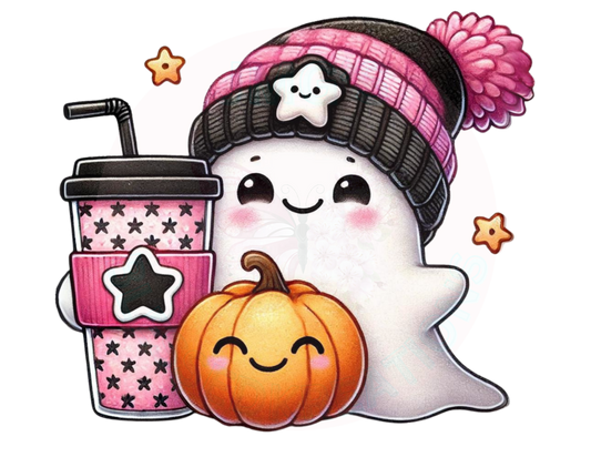 GHOST WITH BLACK N PICK TOBOGGAN