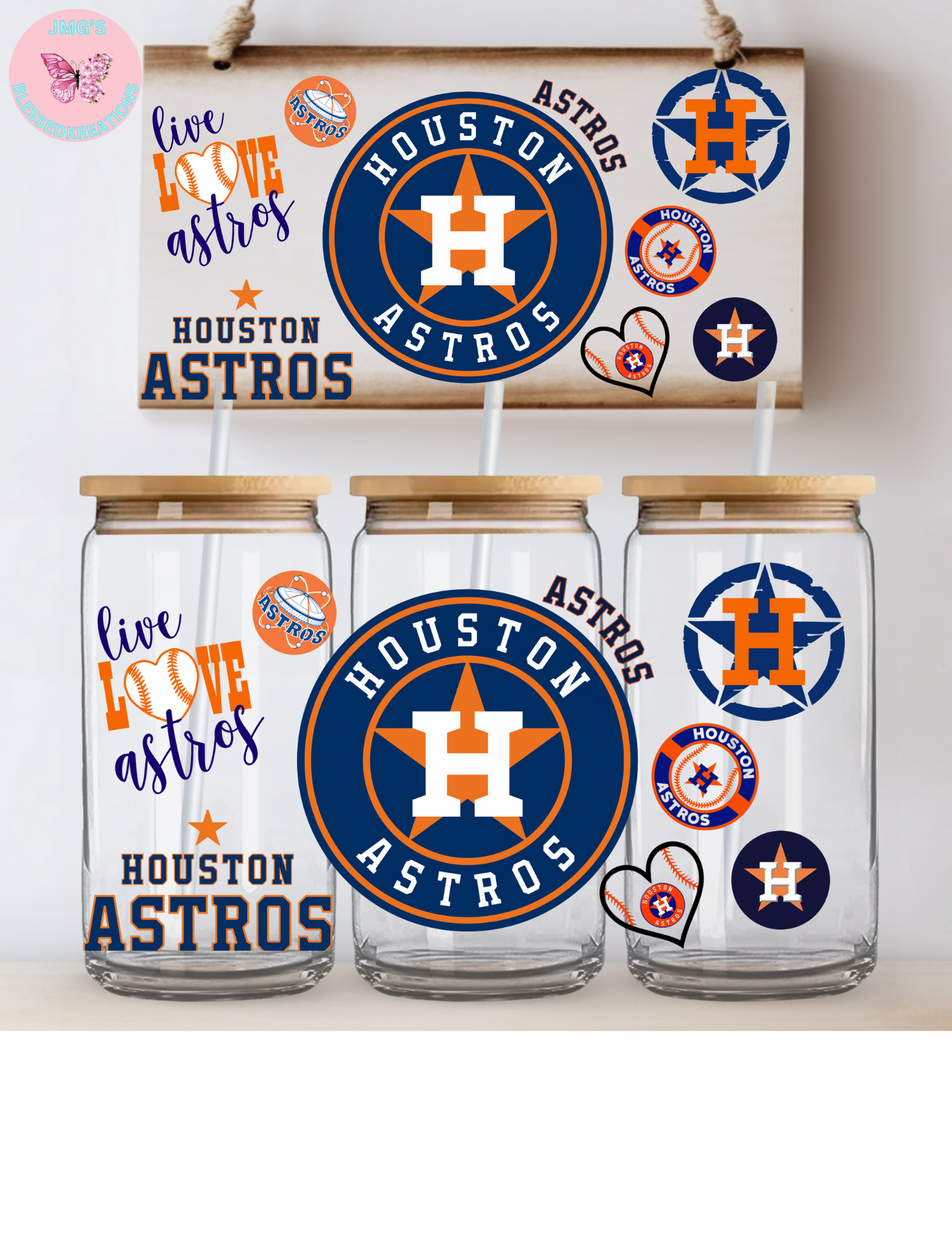 Astros 16 oz UVDTF Cup