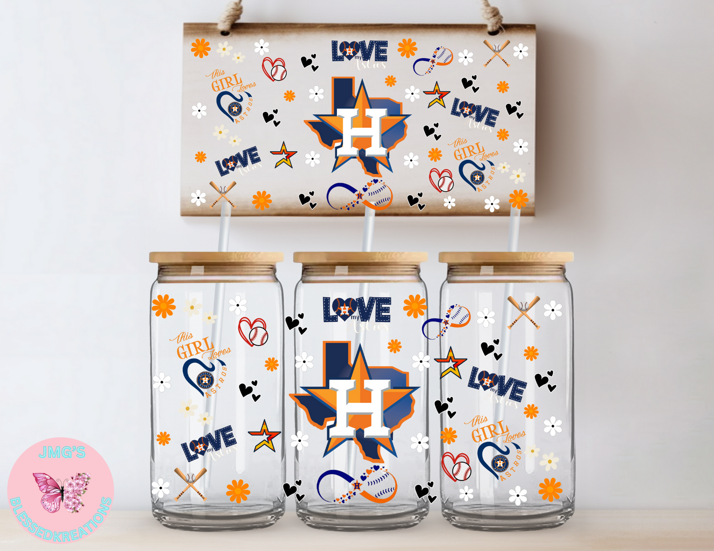 Love H-Town 16oz UVDTF Wrap