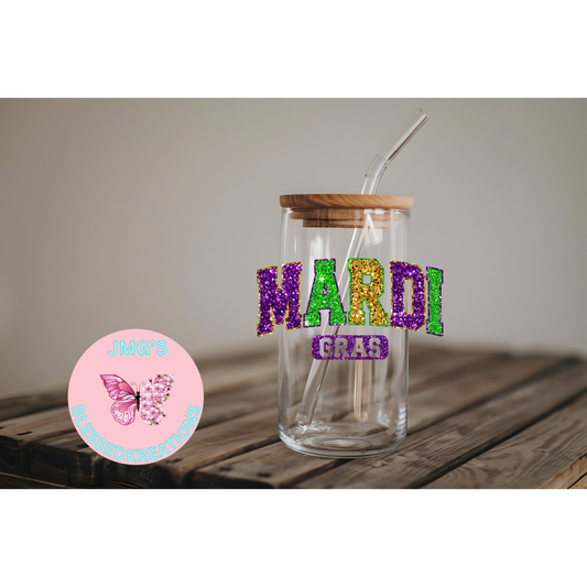 Mardi Gras 4in decal