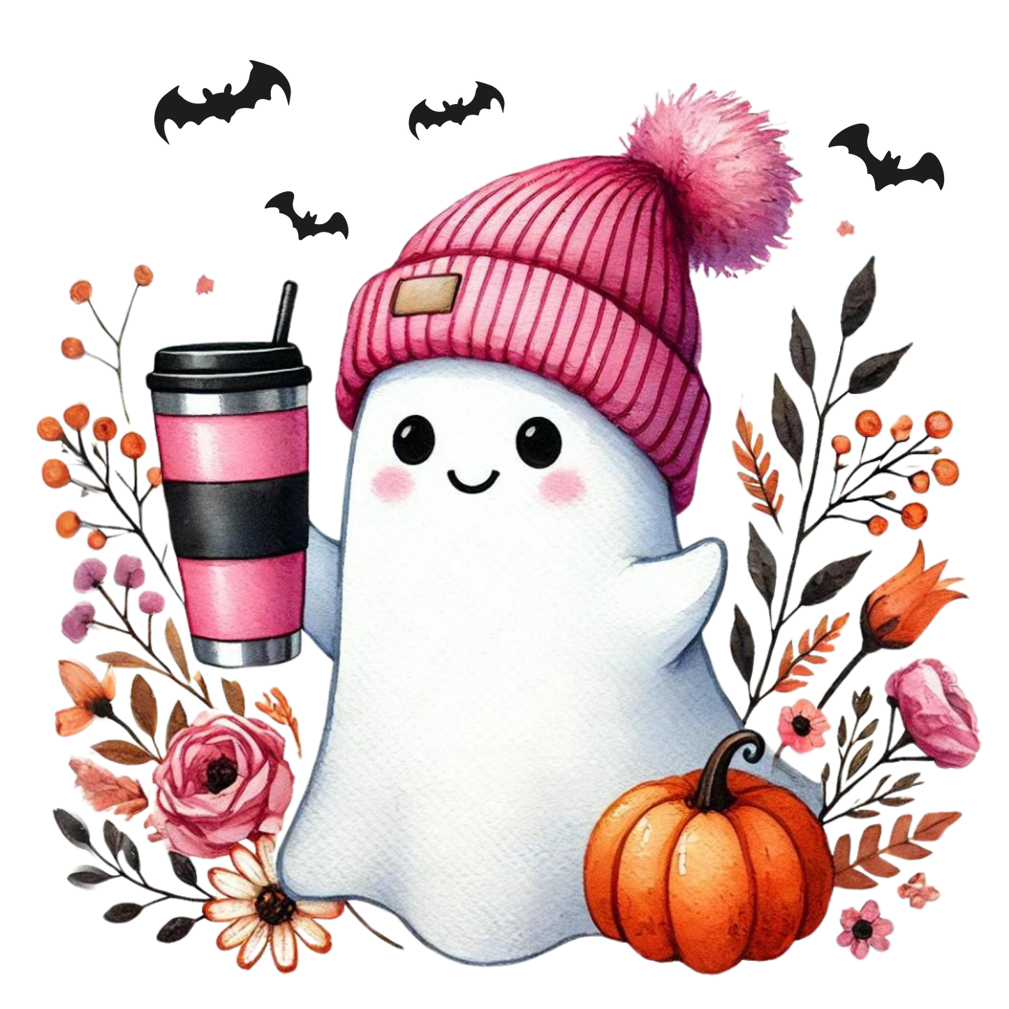 Ghost w/pink toboggan