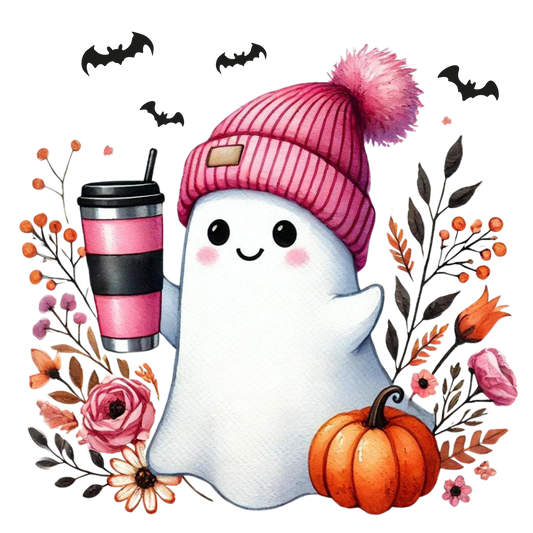 Ghost w/pink toboggan