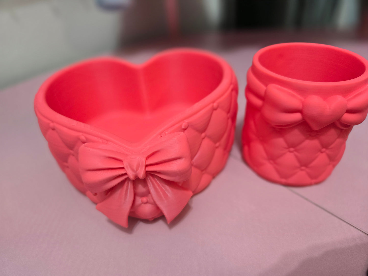 3D Heart Jewelry n cup Bows set
