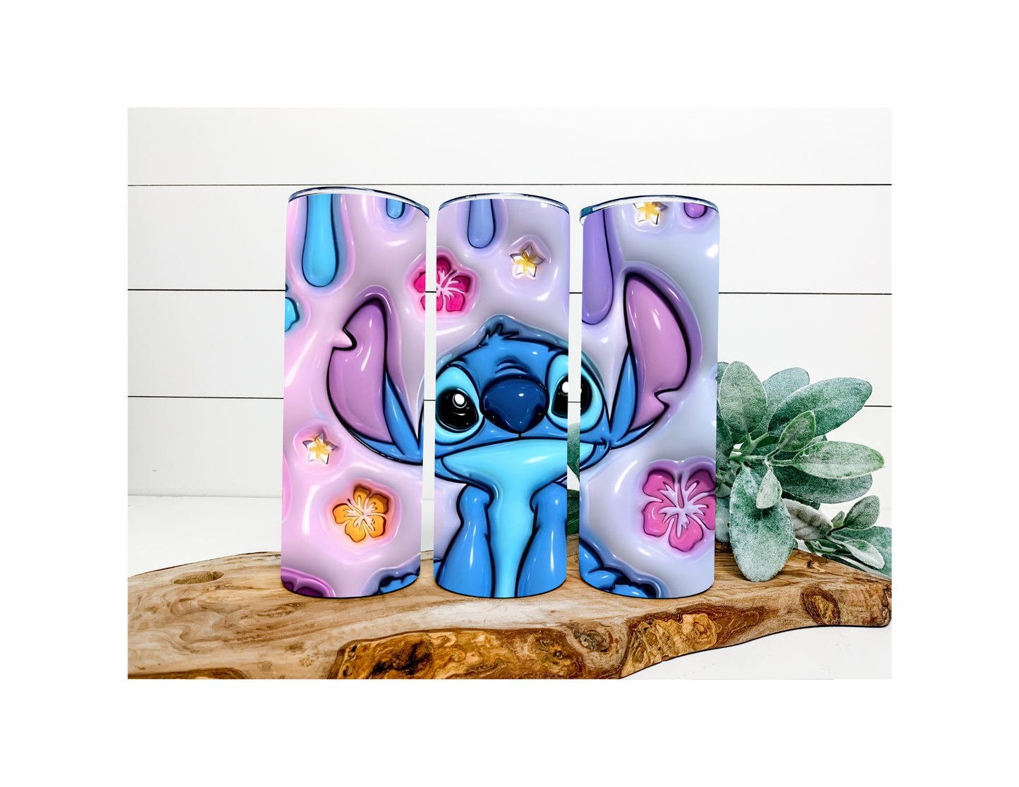 3D Blue Alien 20oz sublimation transfer