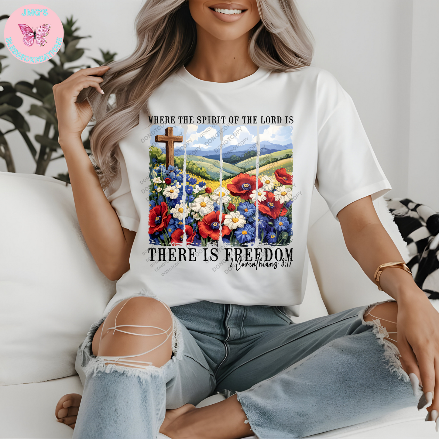 Where the spirit of the Lord is there is freedom (DTF Transfer